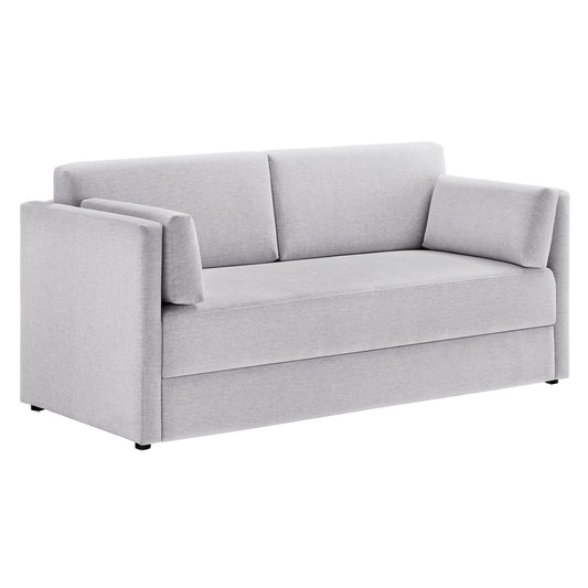 Modway - Linden Upholstered Heathered Chenille Sofa by Modway  Living Room Sofas and Armchairs Gray - EEI-7012-NPT