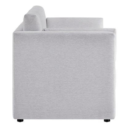 Modway - Linden Upholstered Heathered Chenille Sofa by Modway  Living Room Sofas and Armchairs Gray - EEI-7012-NPT