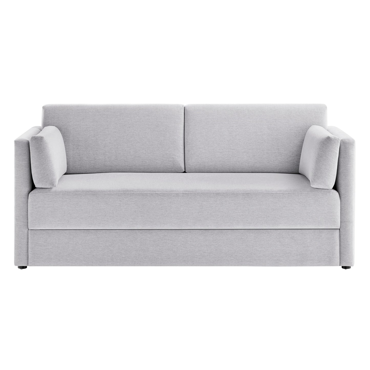 Modway - Linden Upholstered Heathered Chenille Sofa by Modway  Living Room Sofas and Armchairs Gray - EEI-7012-NPT