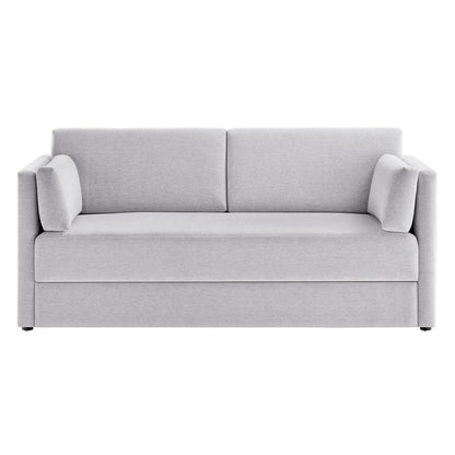 Modway - Linden Upholstered Heathered Chenille Sofa by Modway  Living Room Sofas and Armchairs Gray - EEI-7012-NPT