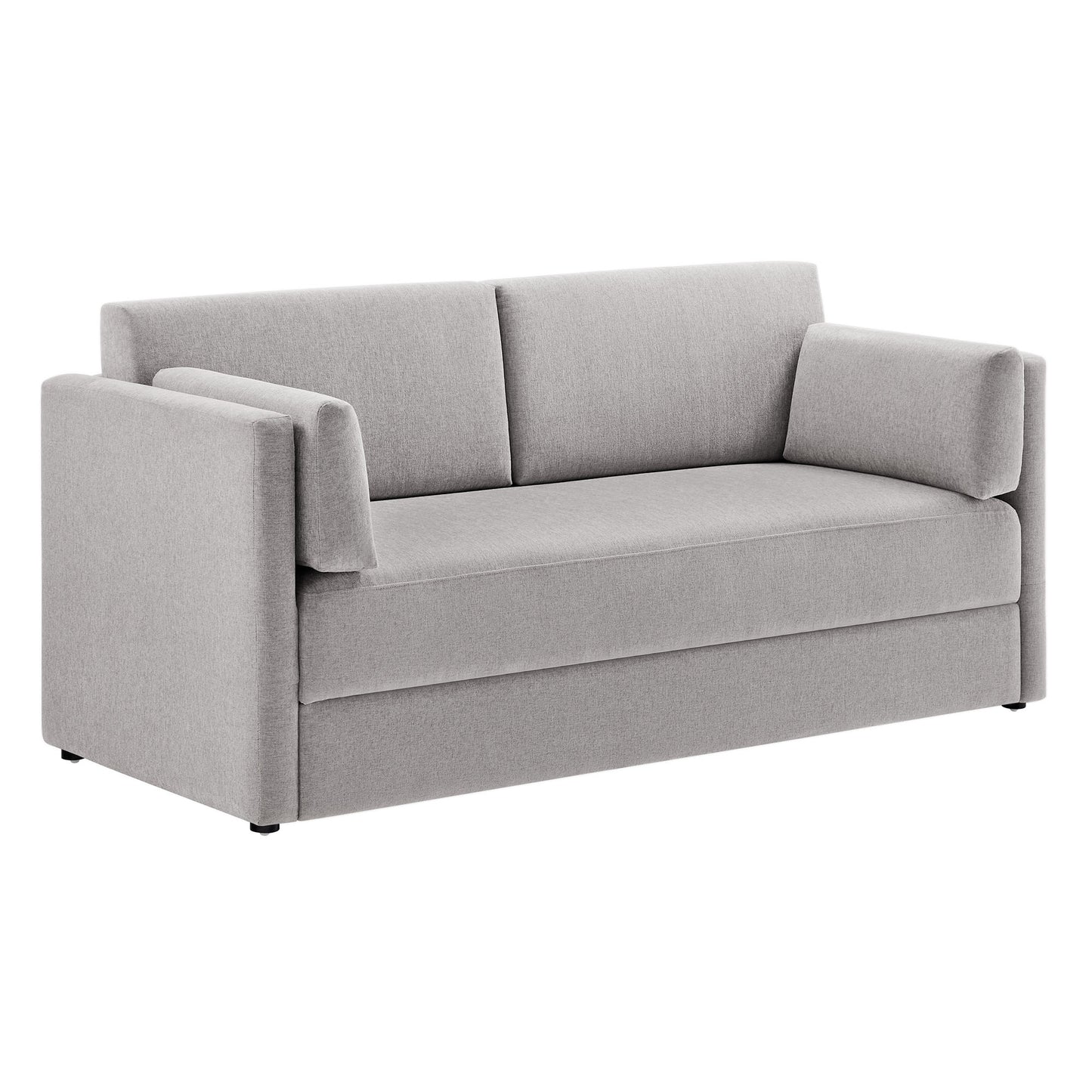 Modway Outlet Linden Upholstered Heathered Chenille Sofa by Modway  Living Room Furniture Taupe - EEI-7012-TAU