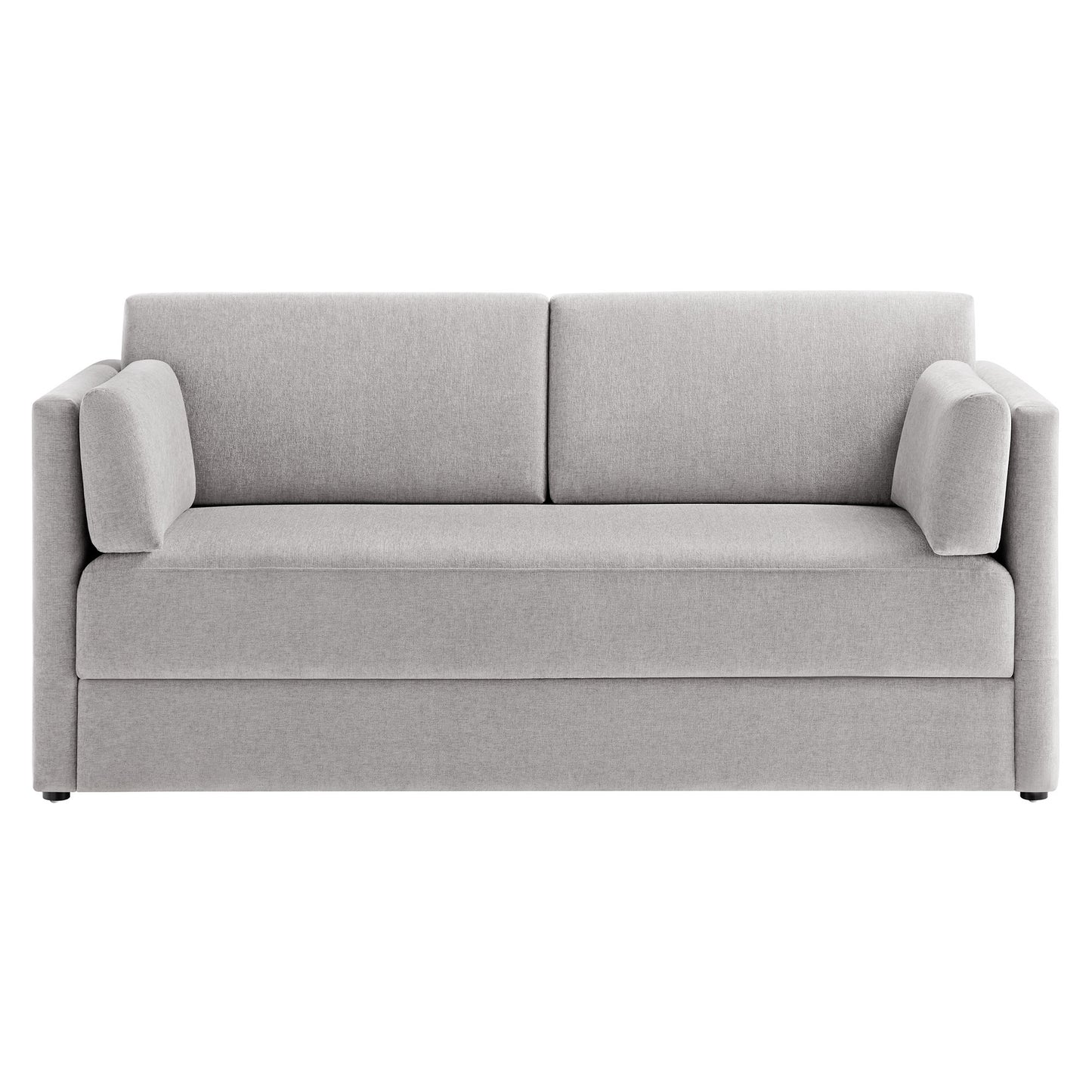 Modway Outlet Linden Upholstered Heathered Chenille Sofa by Modway  Living Room Furniture Taupe - EEI-7012-TAU