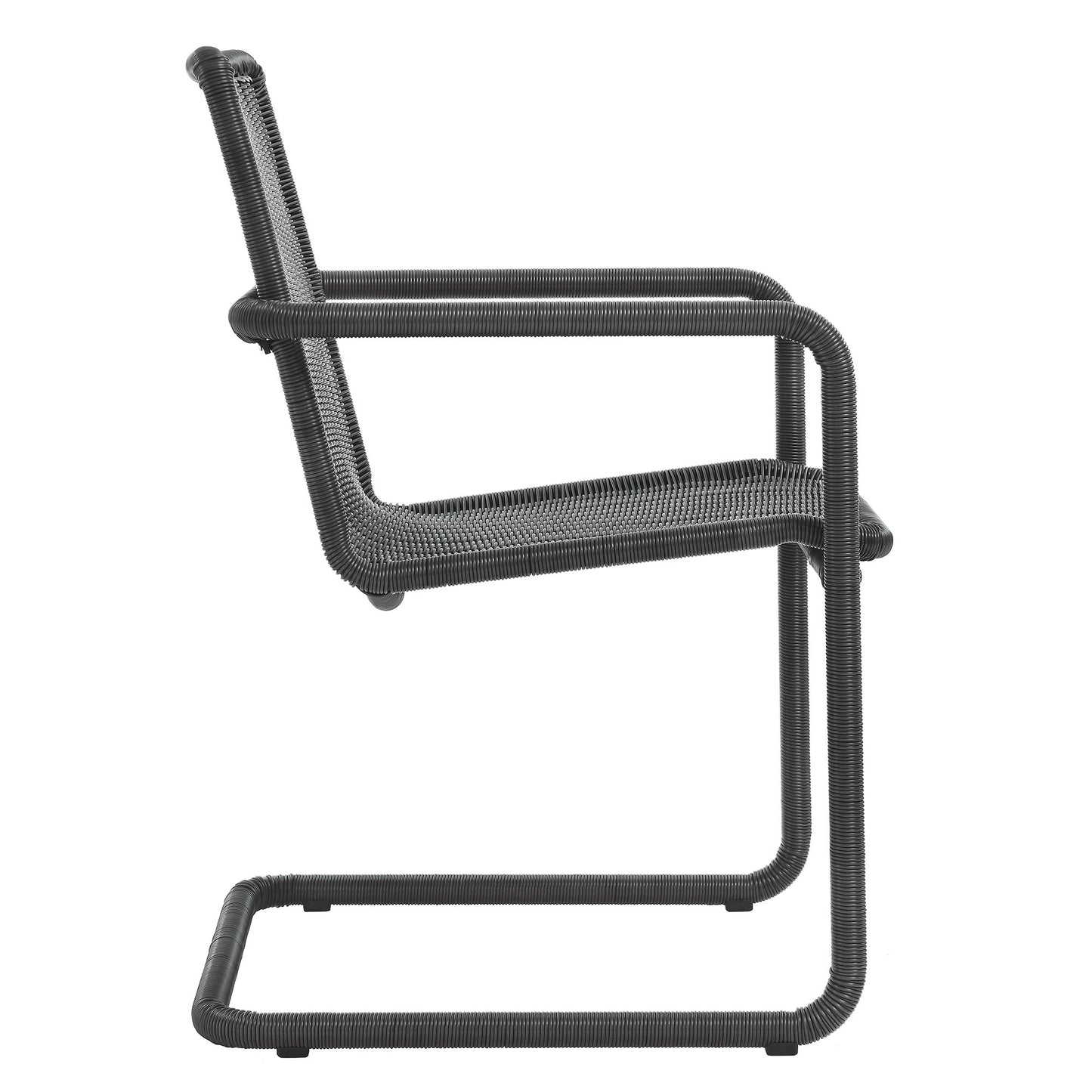 Modway - Abacus Outdoor Patio Wicker Dining Chairs Set of 2 by Modway  Outdoor Furniture Bar and Dining Black - EEI-7014-SLA