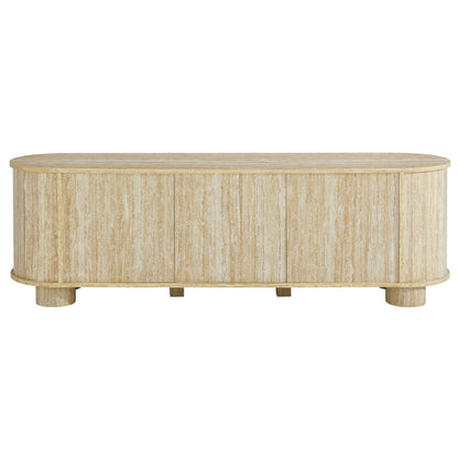 Modway - Overture 63? Oval Faux Travertine TV Stand by Modway  Living Room Decor Brown - EEI-7016-TRA