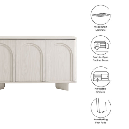 Modway - Flux Arched 3-Door Sideboard by Modway  Living Room Decor White - EEI-7039-WWA