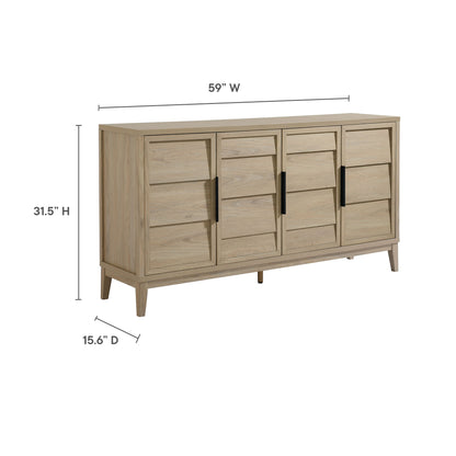 Modway - Sinya 4-Door Sideboard by Modway  Living Room Decor Brown - EEI-7040-LOA
