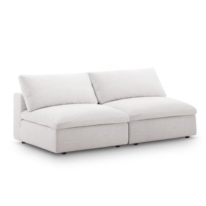 Modway Outlet Commix Down Filled Overstuffed 2-Piece Armless Sectional Loveseat by Modway  Living Room Furniture Beige - EEI-7042-BEI