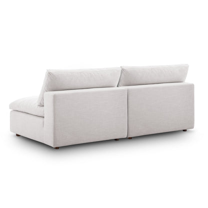 Modway Outlet Commix Down Filled Overstuffed 2-Piece Armless Sectional Loveseat by Modway  Living Room Furniture Beige - EEI-7042-BEI