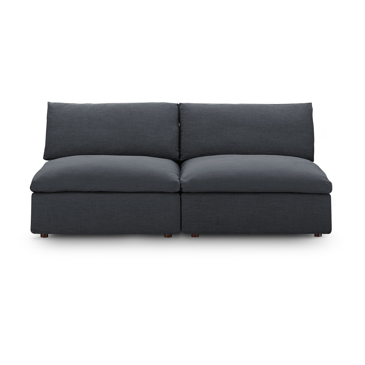 Modway Outlet Commix Down Filled Overstuffed 2-Piece Armless Sectional Loveseat by Modway  Living Room Furniture Gray - EEI-7042-GRY