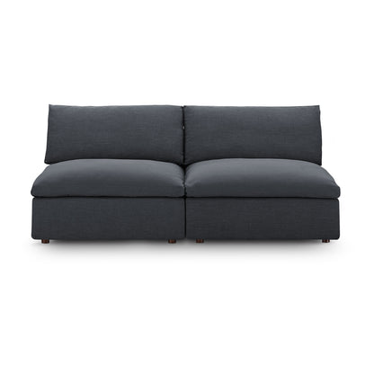 Modway Outlet Commix Down Filled Overstuffed 2-Piece Armless Sectional Loveseat by Modway  Living Room Furniture Gray - EEI-7042-GRY