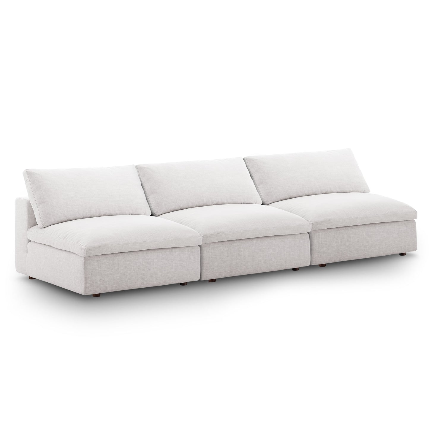 Modway Outlet Commix Down Filled Overstuffed 3-Piece Armless Sectional Sofa by Modway  Living Room Furniture Beige - EEI-7043-BEI