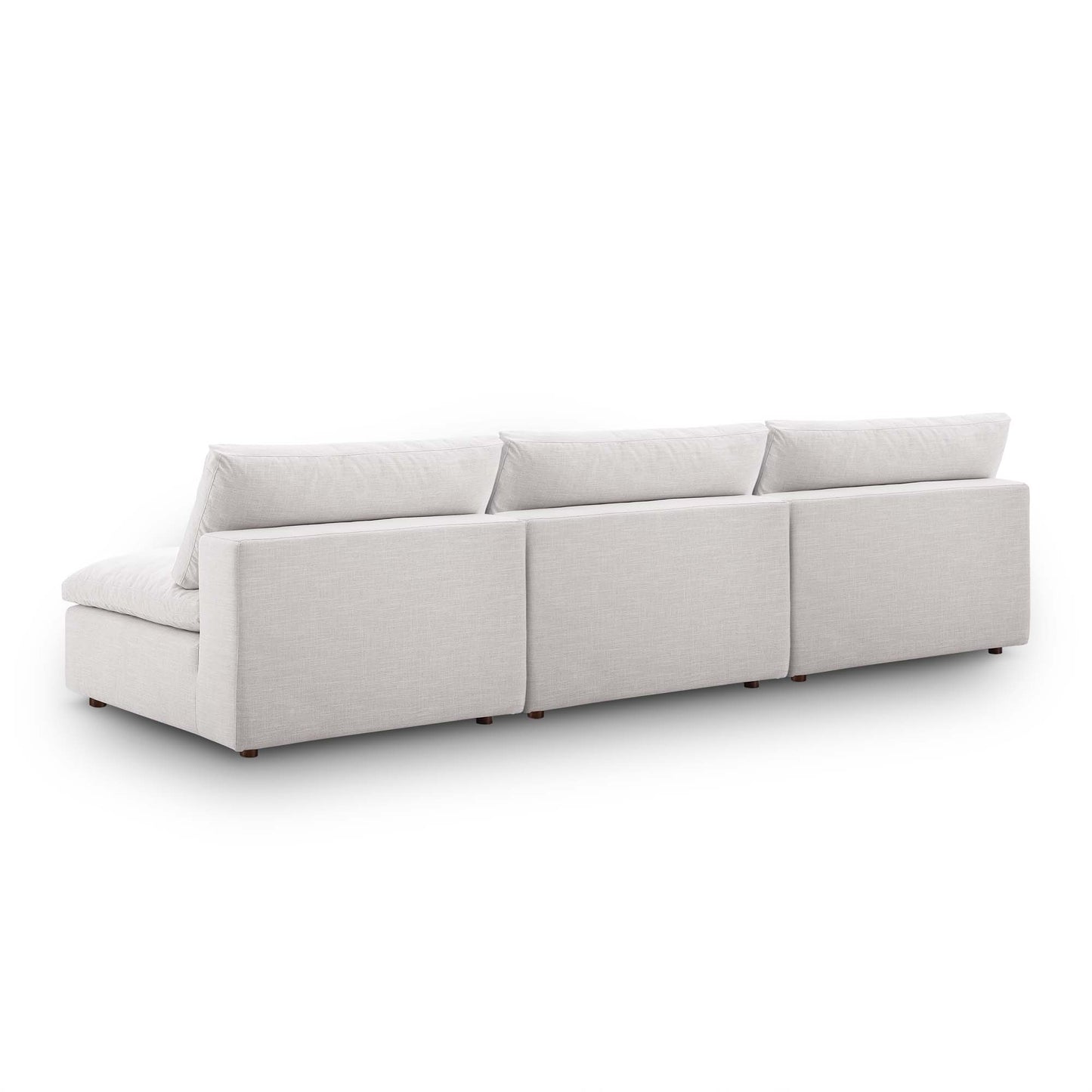 Modway Outlet Commix Down Filled Overstuffed 3-Piece Armless Sectional Sofa by Modway  Living Room Furniture Beige - EEI-7043-BEI