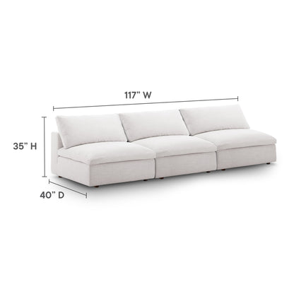 Modway Outlet Commix Down Filled Overstuffed 3-Piece Armless Sectional Sofa by Modway  Living Room Furniture Beige - EEI-7043-BEI