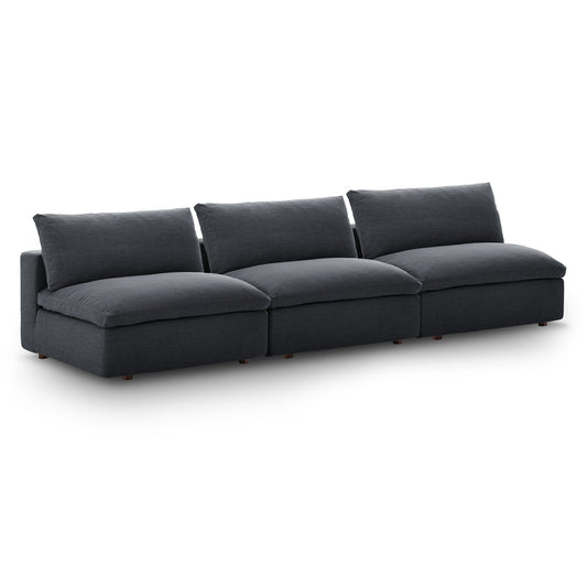 Modway Outlet Commix Down Filled Overstuffed 3-Piece Armless Sectional Sofa by Modway  Living Room Furniture Gray - EEI-7043-GRY