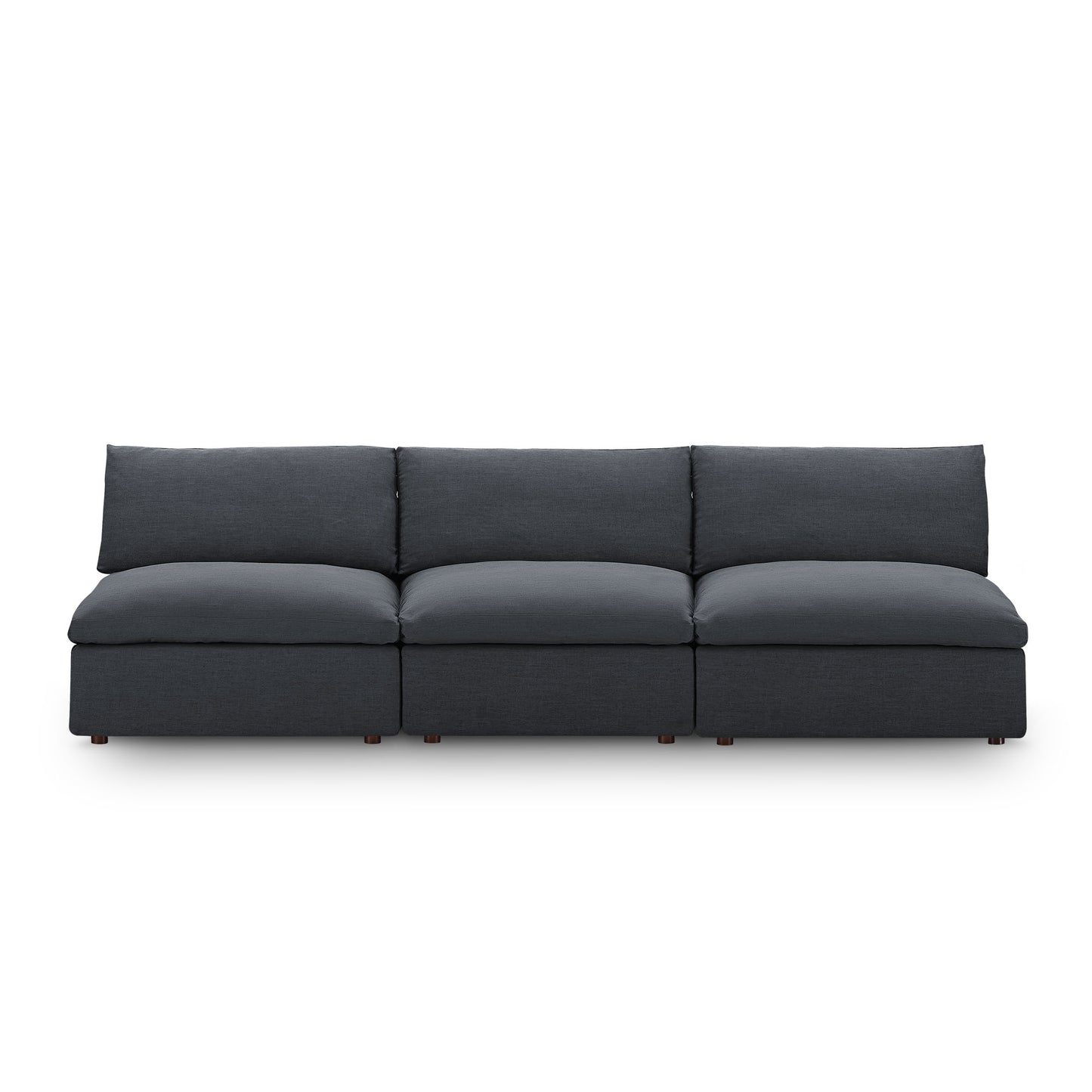 Modway Outlet Commix Down Filled Overstuffed 3-Piece Armless Sectional Sofa by Modway  Living Room Furniture Gray - EEI-7043-GRY