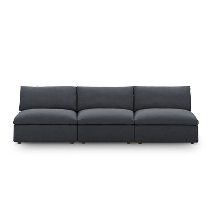 Modway Outlet Commix Down Filled Overstuffed 3-Piece Armless Sectional Sofa by Modway  Living Room Furniture Gray - EEI-7043-GRY