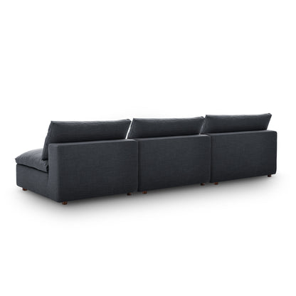 Modway Outlet Commix Down Filled Overstuffed 3-Piece Armless Sectional Sofa by Modway  Living Room Furniture Gray - EEI-7043-GRY