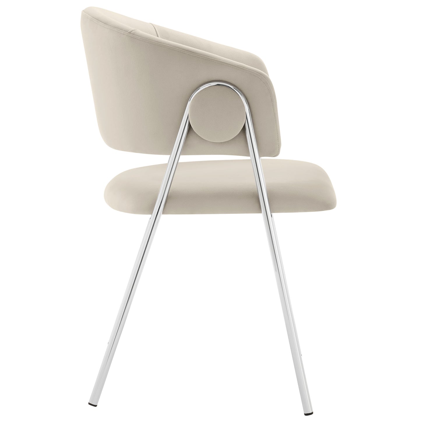 Modway - Nella Upholstered Performance Velvet Dining Chair Set of 2 by Modway  Bar and Dining Dining Chairs Silver - EEI-7046-ALM-SLV