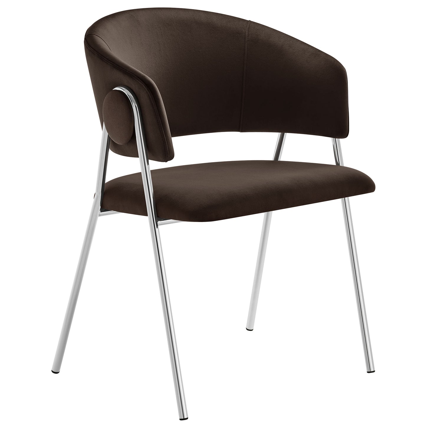 Modway - Nella Upholstered Performance Velvet Dining Chair Set of 2 by Modway  Bar and Dining Dining Chairs Silver - EEI-7046-CHB-SLV