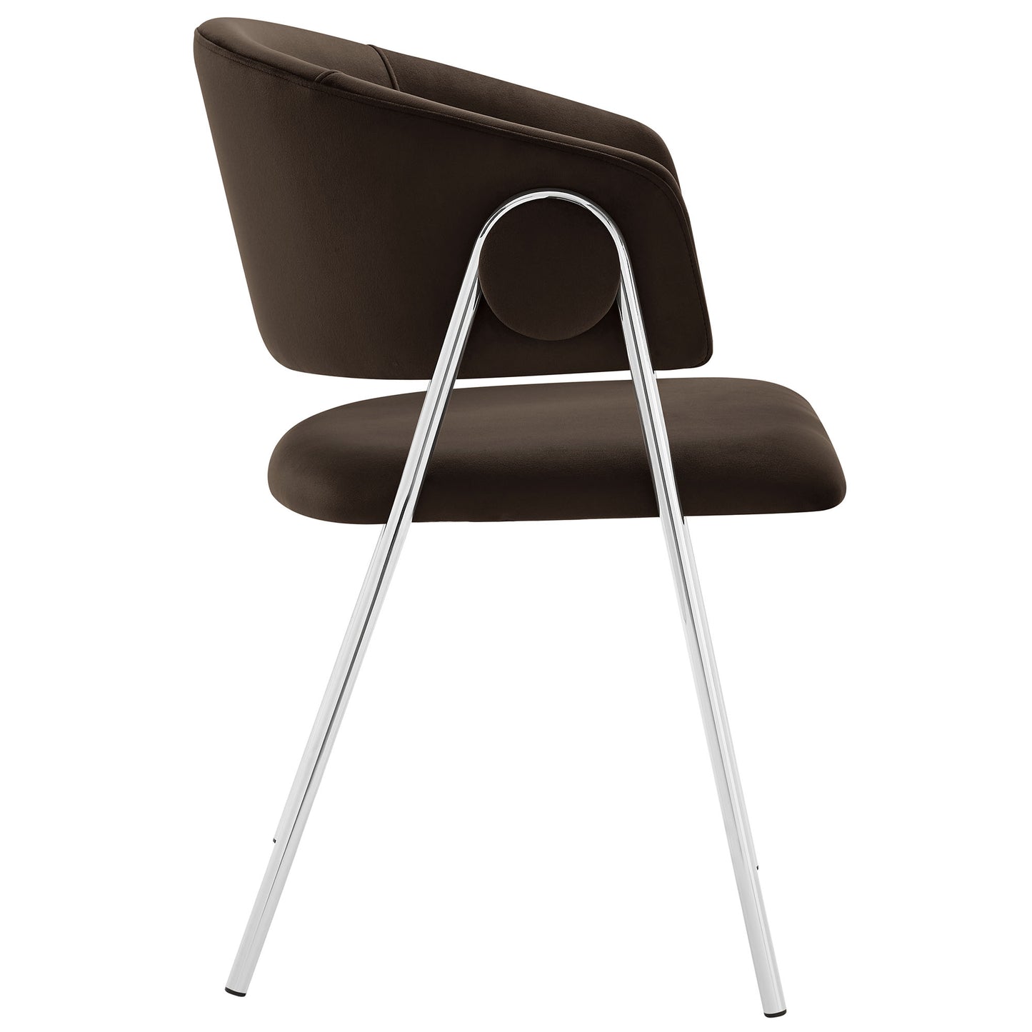 Modway - Nella Upholstered Performance Velvet Dining Chair Set of 2 by Modway  Bar and Dining Dining Chairs Silver - EEI-7046-CHB-SLV