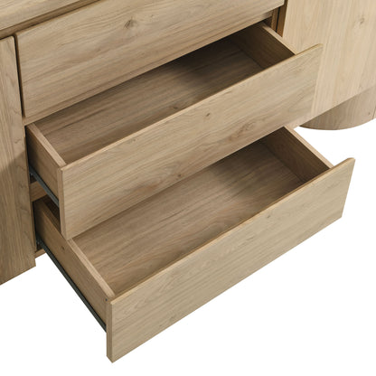 Modway - Duval 71" Rounded Sideboard Storage Cabinet by Modway  Living Room Decor Brown - EEI-7050-HCK