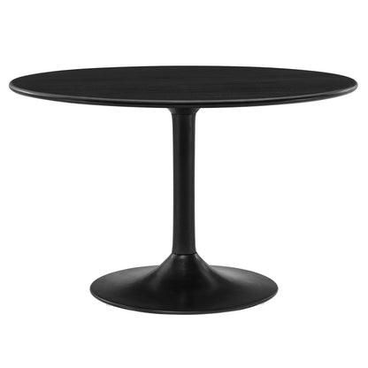 Modway - Lippa 48" Round Solid Wood Dining Table by Modway  Bar and Dining Bar and Dining Tables Black - EEI-7051-BLK