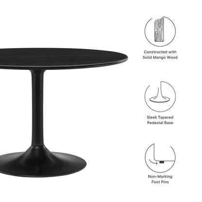Modway - Lippa 48" Round Solid Wood Dining Table by Modway  Bar and Dining Bar and Dining Tables Black - EEI-7051-BLK
