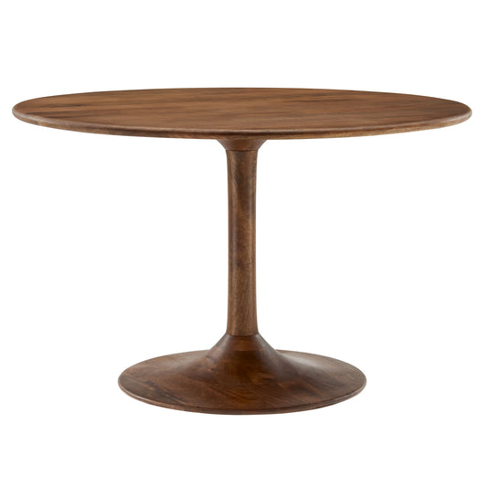 Modway - Lippa 48" Round Solid Wood Dining Table by Modway  Bar and Dining Bar and Dining Tables Brown - EEI-7051-WAL