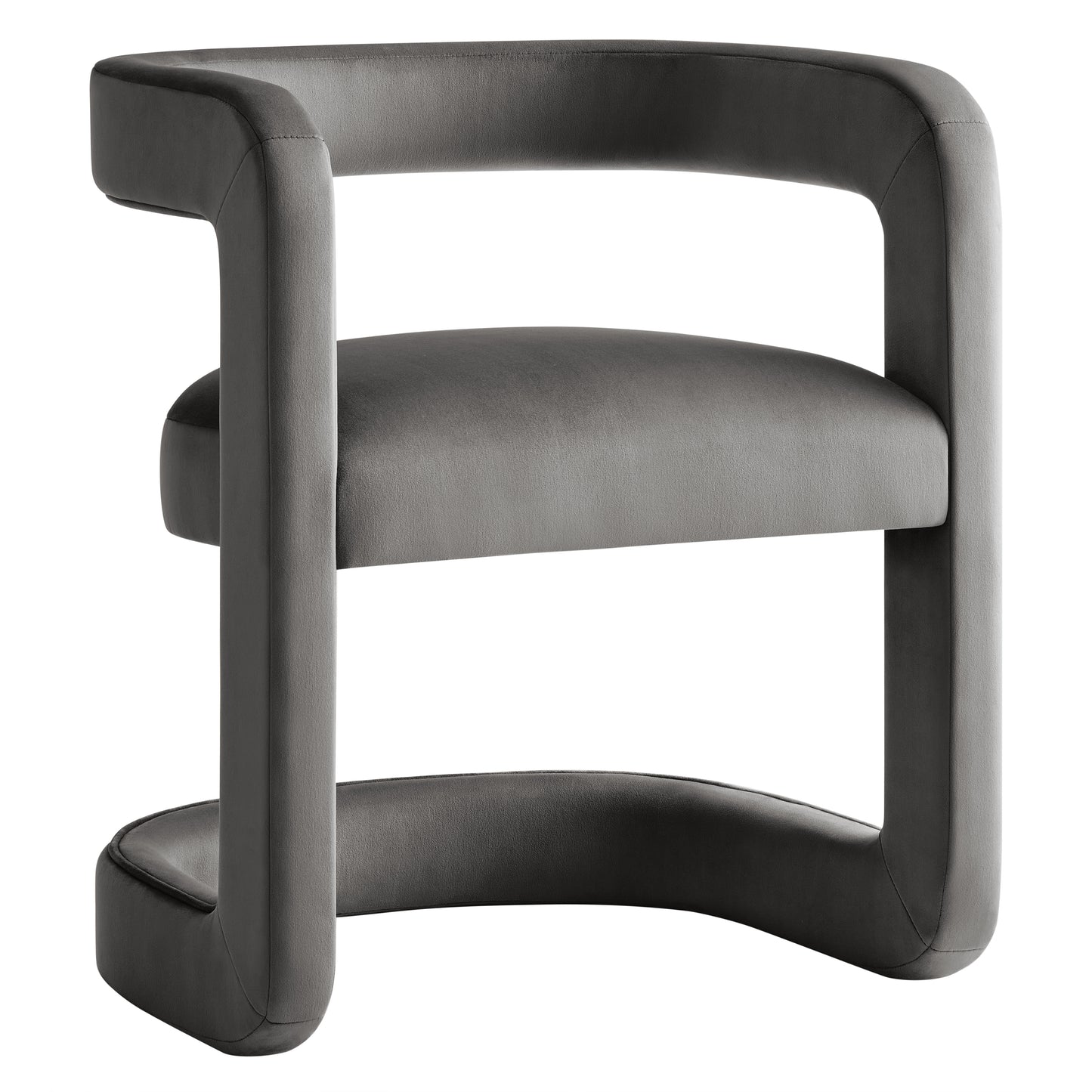 Modway - Winslow Barrel Performance Velvet Dining Chair  by Modway  Bar and Dining Dining Chairs Gray - EEI-7052-STG