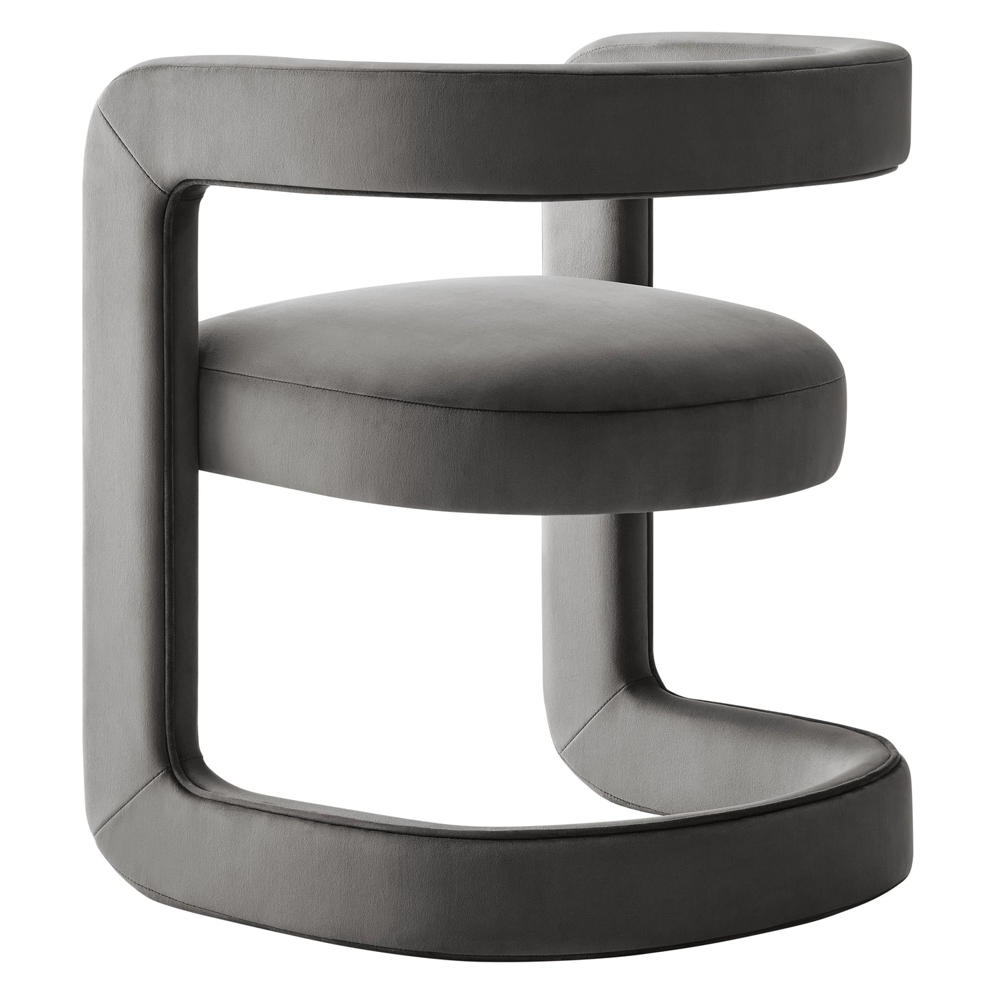 Modway - Winslow Barrel Performance Velvet Dining Chair  by Modway  Bar and Dining Dining Chairs Gray - EEI-7052-STG