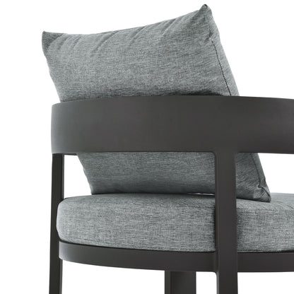 Modway - Tahoe Outdoor Patio Aluminum Dining Chair by Modway  Outdoor Furniture Bar and Dining Gray - EEI-7053-GRY-GRY