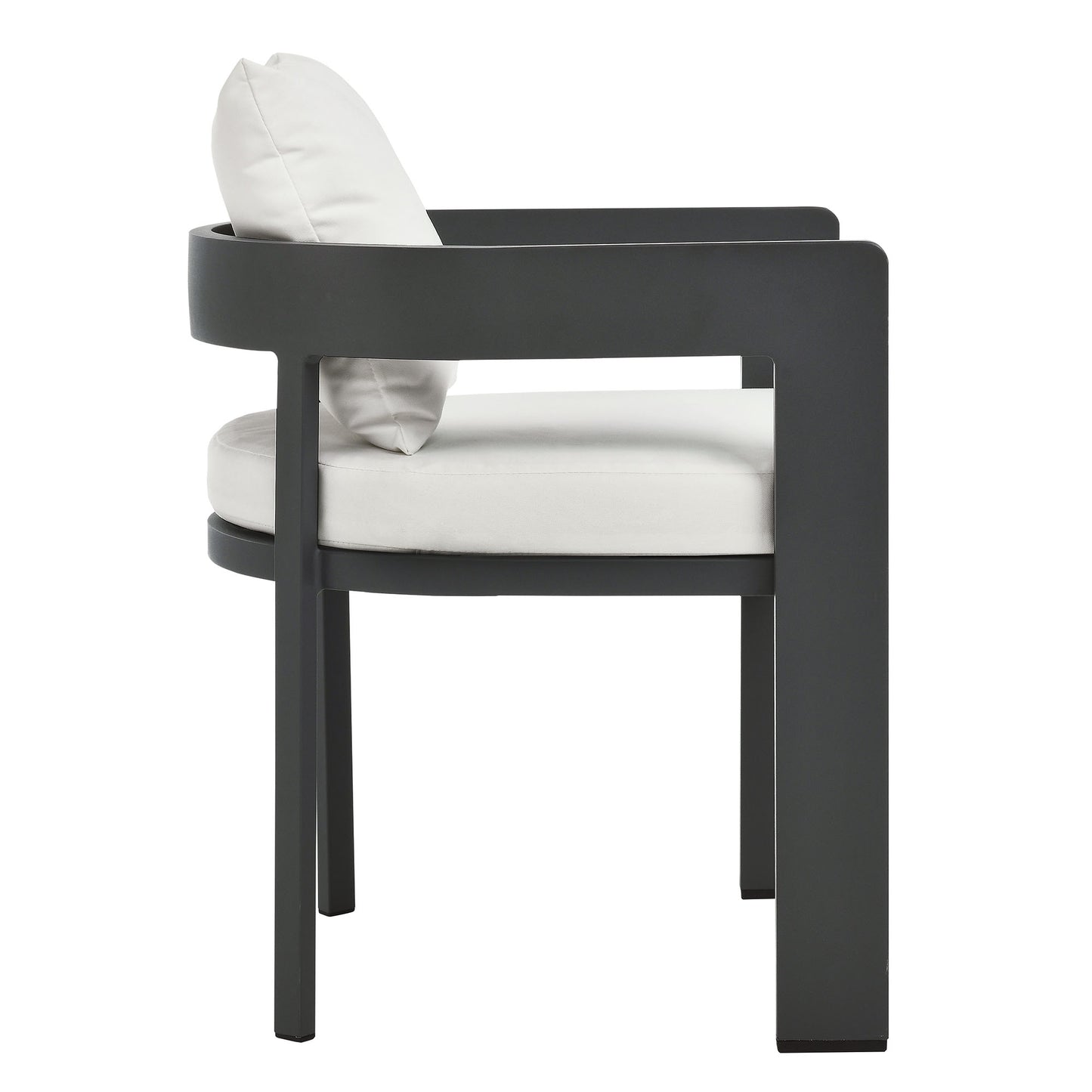 Modway - Tahoe Outdoor Patio Aluminum Dining Chair by Modway  Outdoor Furniture Bar and Dining White - EEI-7053-GRY-WHI