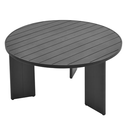 Modway - Tahoe Round Outdoor Patio Aluminum Dining Table by Modway  Outdoor Furniture Bar and Dining Gray - EEI-7055-GRY