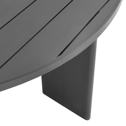 Modway - Tahoe Round Outdoor Patio Aluminum Dining Table by Modway  Outdoor Furniture Bar and Dining Gray - EEI-7055-GRY