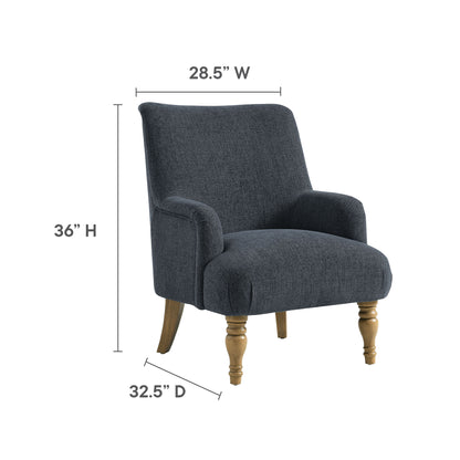 Modway - Ellington Fabric Upholstered Accent Armchair by Modway  Living Room Sofas and Armchairs Blue - EEI-7057-SLB