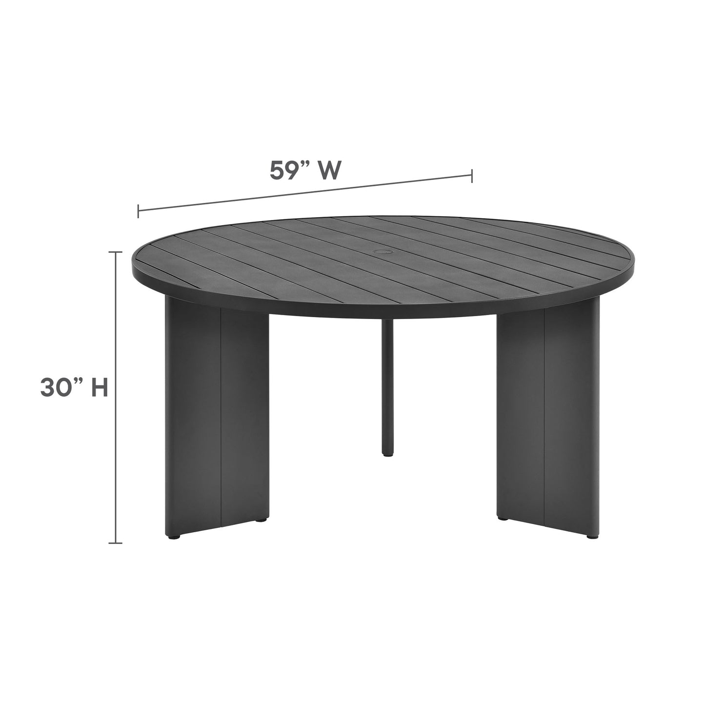 Modway - Tahoe 5-Piece Outdoor Patio Aluminum Dining Set by Modway  Outdoor Furniture Bar and Dining Gray - EEI-7060-GRY-CHA-SET