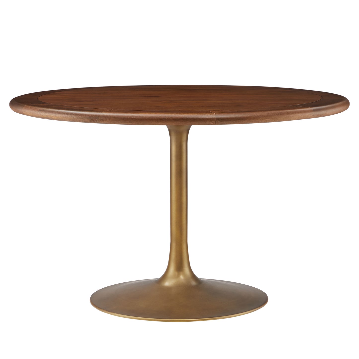 Modway - Lippa 48" Round Pedestal Solid Wood Dining Table by Modway  Bar and Dining Bar and Dining Tables Brown - EEI-7070-BRA-WAL
