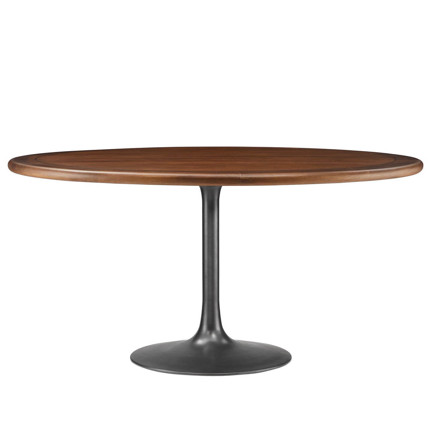 Modway - Lippa 60" Round Pedestal Solid Wood Dining Table by Modway  Bar and Dining Bar and Dining Tables Black - EEI-7071-BLK-WAL