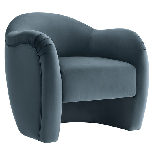 Modway - Compose Performance Velvet Accent Chair by Modway  Living Room Sofas and Armchairs Blue - EEI-7074-CAB