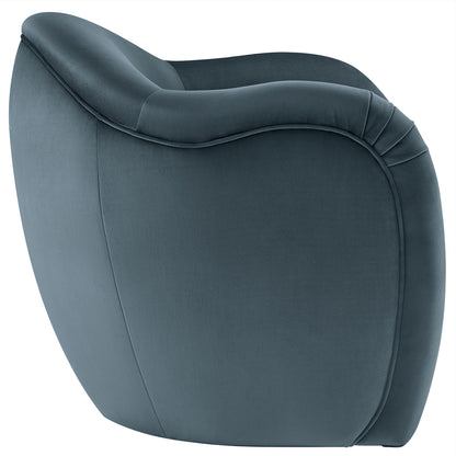 Modway - Compose Performance Velvet Accent Chair by Modway  Living Room Sofas and Armchairs Blue - EEI-7074-CAB