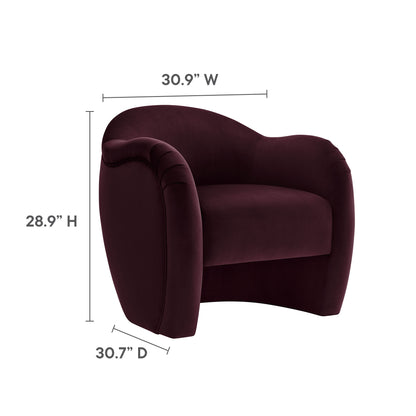Modway - Compose Performance Velvet Accent Chair by Modway  Living Room Sofas and Armchairs Purple - EEI-7074-MUL