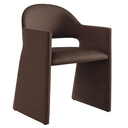 Modway - Talia Performance Velvet Dining Armchair by Modway  Bar and Dining Dining Chairs Brown - EEI-7081-CHB