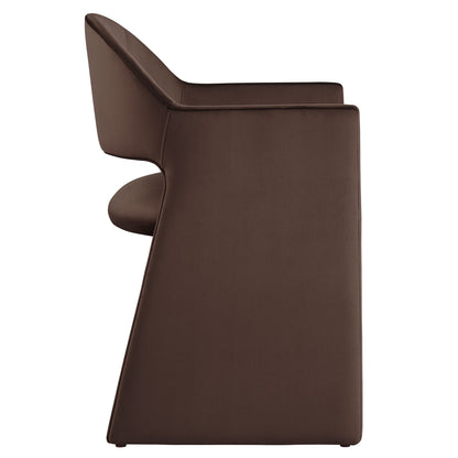 Modway - Talia Performance Velvet Dining Armchair by Modway  Bar and Dining Dining Chairs Brown - EEI-7081-CHB