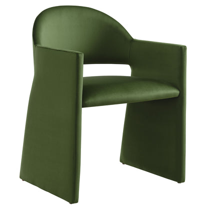 Modway - Talia Performance Velvet Dining Armchair by Modway  Bar and Dining Dining Chairs Green - EEI-7081-MOG