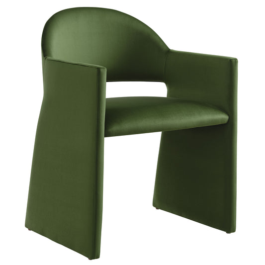 Modway - Talia Performance Velvet Dining Armchair by Modway  Bar and Dining Dining Chairs Green - EEI-7081-MOG