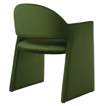 Modway - Talia Performance Velvet Dining Armchair by Modway  Bar and Dining Dining Chairs Green - EEI-7081-MOG