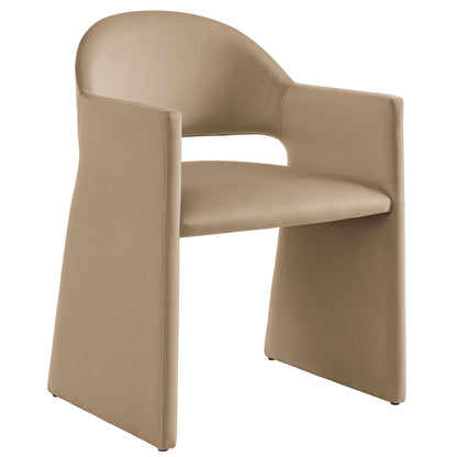 Modway - Talia Performance Velvet Dining Armchair by Modway  Bar and Dining Dining Chairs Brown - EEI-7081-TAU