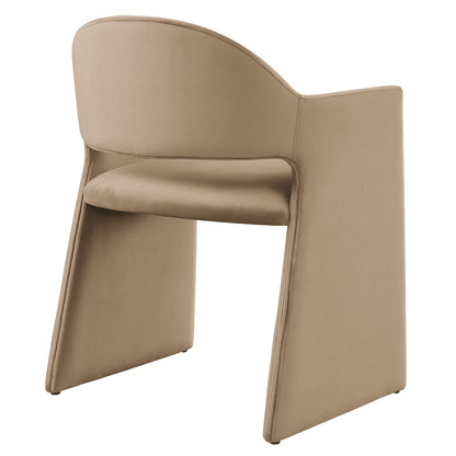 Modway - Talia Performance Velvet Dining Armchair by Modway  Bar and Dining Dining Chairs Brown - EEI-7081-TAU