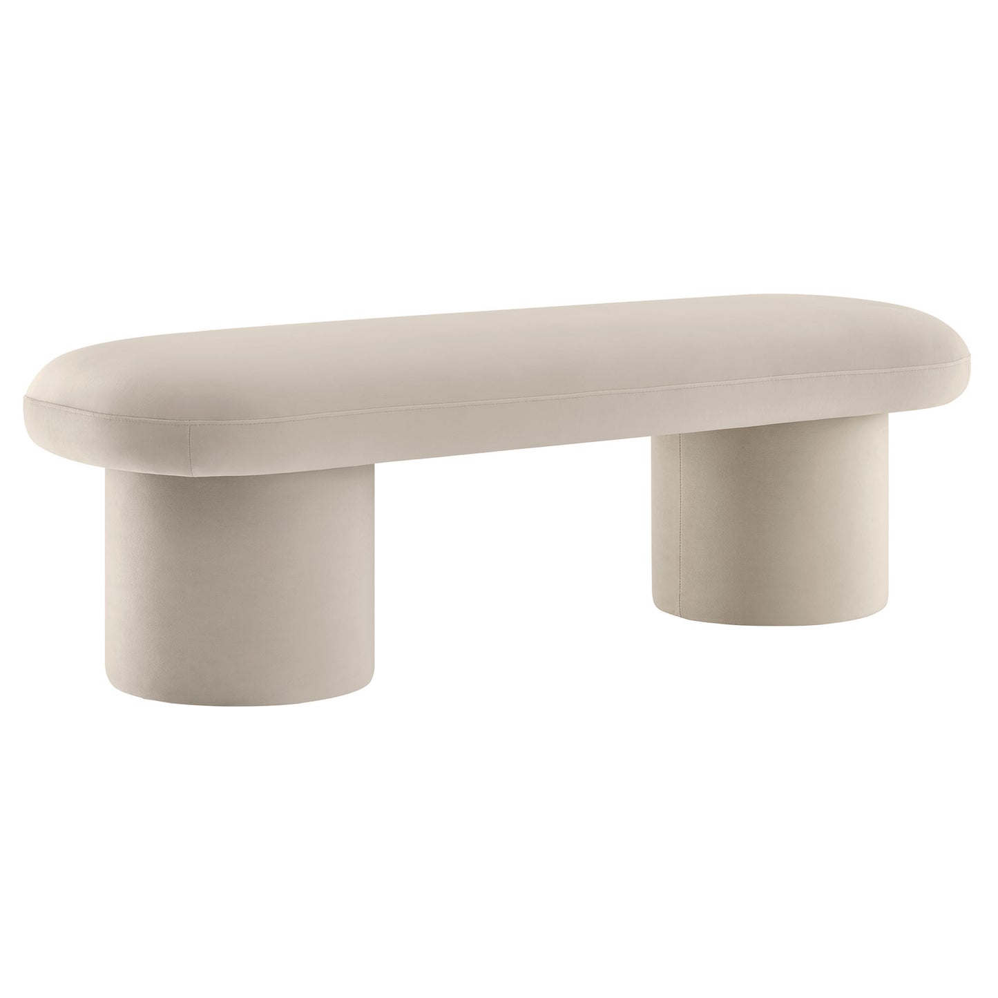 Modway - Orla Performance Velvet Bench by Modway  Living Room Benches and Stools Brown - EEI-7083-ALM