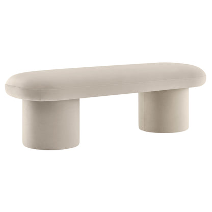 Modway - Orla Performance Velvet Bench by Modway  Living Room Benches and Stools Brown - EEI-7083-ALM